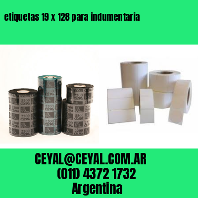etiquetas 19 x 128 para indumentaria
