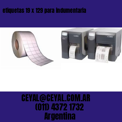 etiquetas 19 x 129 para indumentaria