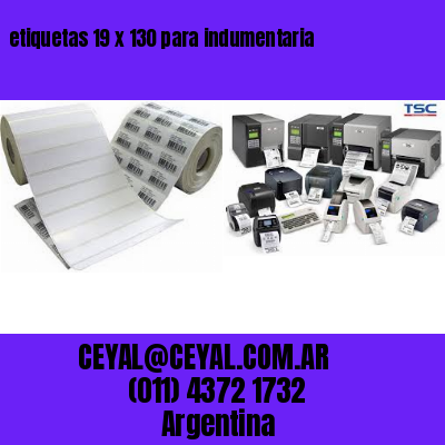 etiquetas 19 x 130 para indumentaria