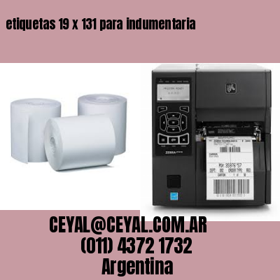 etiquetas 19 x 131 para indumentaria