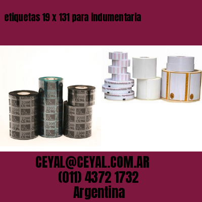 etiquetas 19 x 131 para indumentaria