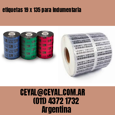 etiquetas 19 x 135 para indumentaria