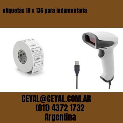 etiquetas 19 x 136 para indumentaria