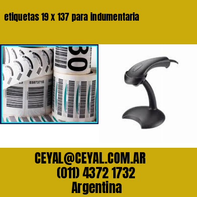 etiquetas 19 x 137 para indumentaria