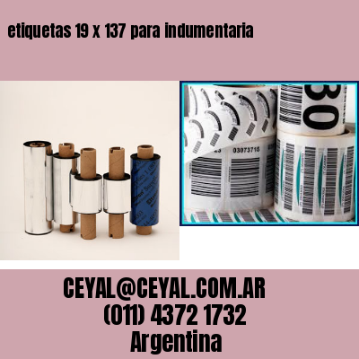 etiquetas 19 x 137 para indumentaria