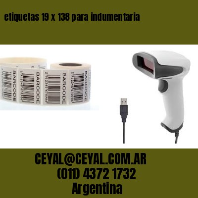 etiquetas 19 x 138 para indumentaria