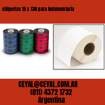 etiquetas 19 x 138 para indumentaria