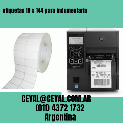 etiquetas 19 x 144 para indumentaria