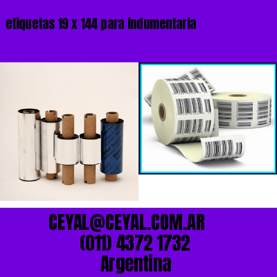 etiquetas 19 x 144 para indumentaria