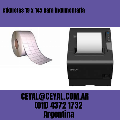 etiquetas 19 x 145 para indumentaria