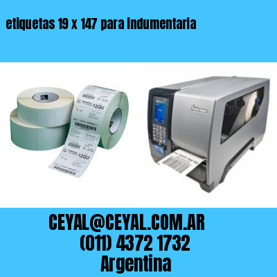 etiquetas 19 x 147 para indumentaria