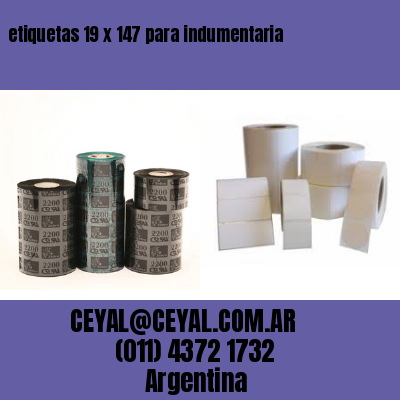 etiquetas 19 x 147 para indumentaria