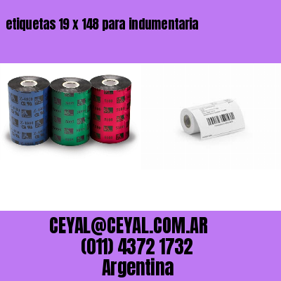 etiquetas 19 x 148 para indumentaria