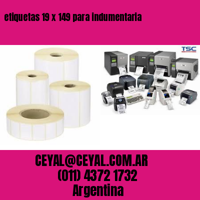 etiquetas 19 x 149 para indumentaria