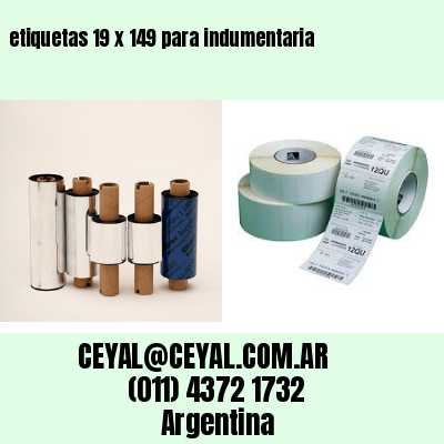 etiquetas 19 x 149 para indumentaria