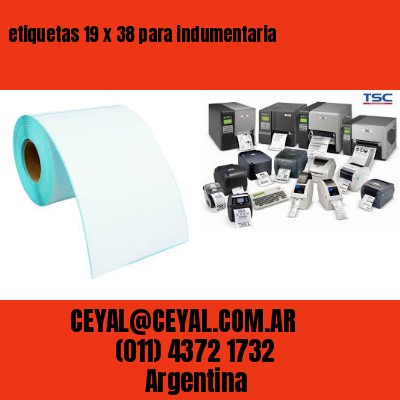 etiquetas 19 x 38 para indumentaria