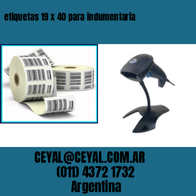 etiquetas 19 x 40 para indumentaria