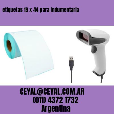 etiquetas 19 x 44 para indumentaria