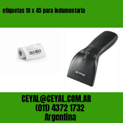 etiquetas 19 x 45 para indumentaria