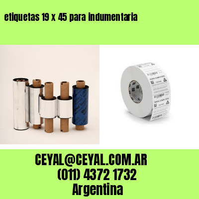 etiquetas 19 x 45 para indumentaria