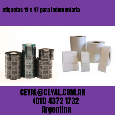 etiquetas 19 x 47 para indumentaria