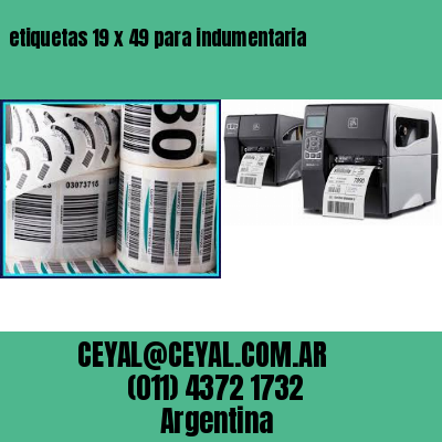etiquetas 19 x 49 para indumentaria