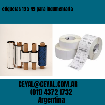etiquetas 19 x 49 para indumentaria