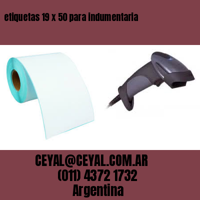 etiquetas 19 x 50 para indumentaria