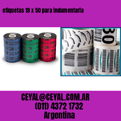 etiquetas 19 x 50 para indumentaria