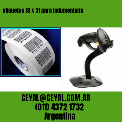 etiquetas 19 x 51 para indumentaria