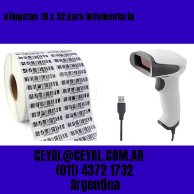 etiquetas 19 x 52 para indumentaria
