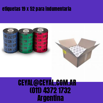etiquetas 19 x 52 para indumentaria