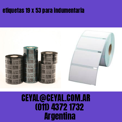 etiquetas 19 x 53 para indumentaria