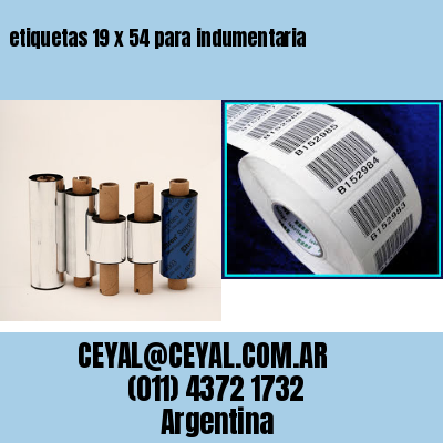 etiquetas 19 x 54 para indumentaria