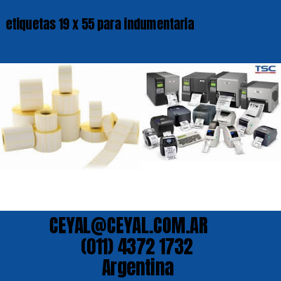 etiquetas 19 x 55 para indumentaria