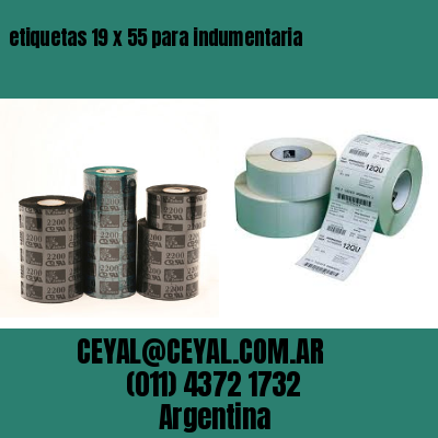 etiquetas 19 x 55 para indumentaria