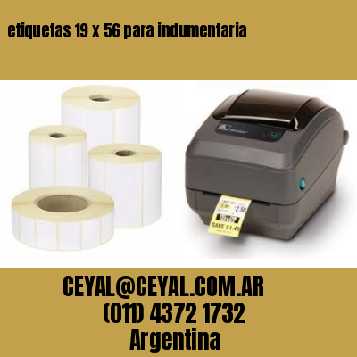 etiquetas 19 x 56 para indumentaria