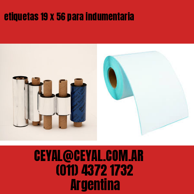 etiquetas 19 x 56 para indumentaria