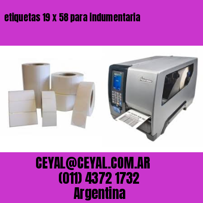 etiquetas 19 x 58 para indumentaria