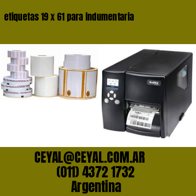 etiquetas 19 x 61 para indumentaria