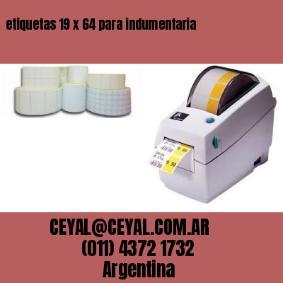 etiquetas 19 x 64 para indumentaria