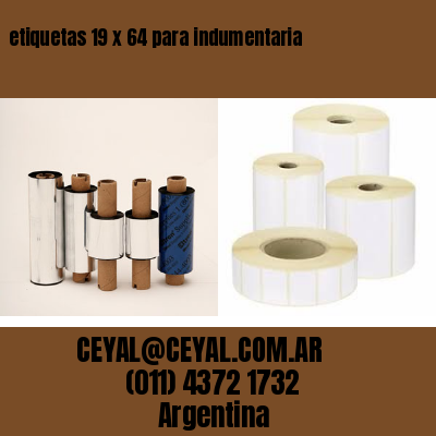 etiquetas 19 x 64 para indumentaria