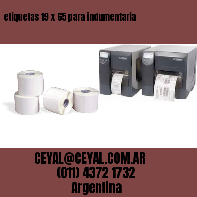 etiquetas 19 x 65 para indumentaria