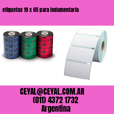 etiquetas 19 x 65 para indumentaria