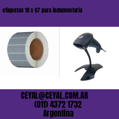 etiquetas 19 x 67 para indumentaria