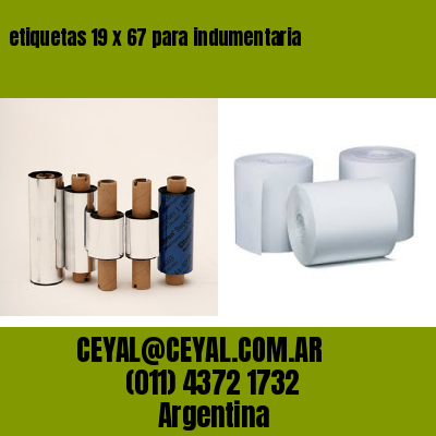 etiquetas 19 x 67 para indumentaria
