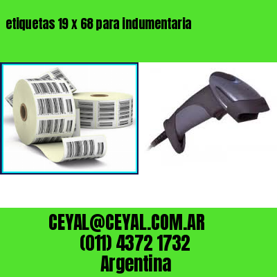 etiquetas 19 x 68 para indumentaria