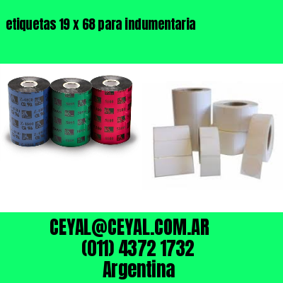 etiquetas 19 x 68 para indumentaria