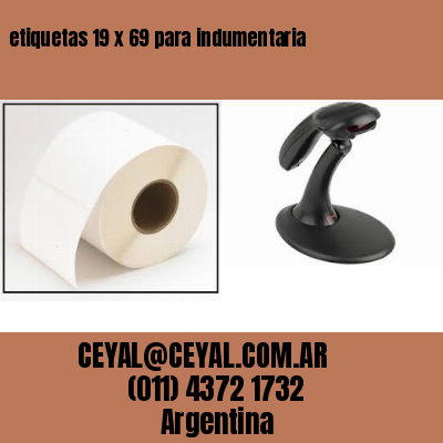 etiquetas 19 x 69 para indumentaria
