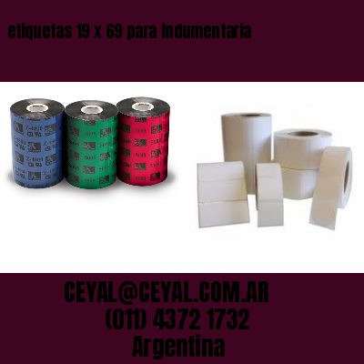 etiquetas 19 x 69 para indumentaria